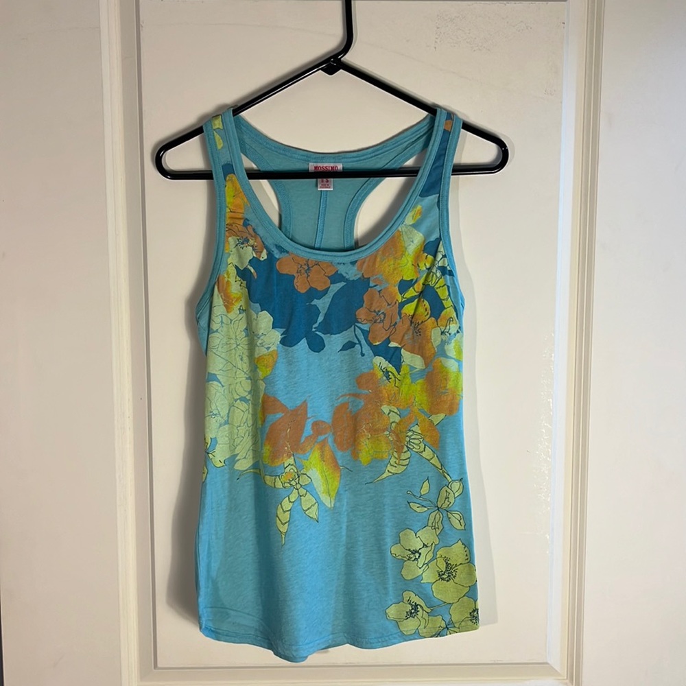 Woman’s Blue Floral Tank Top